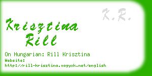 krisztina rill business card